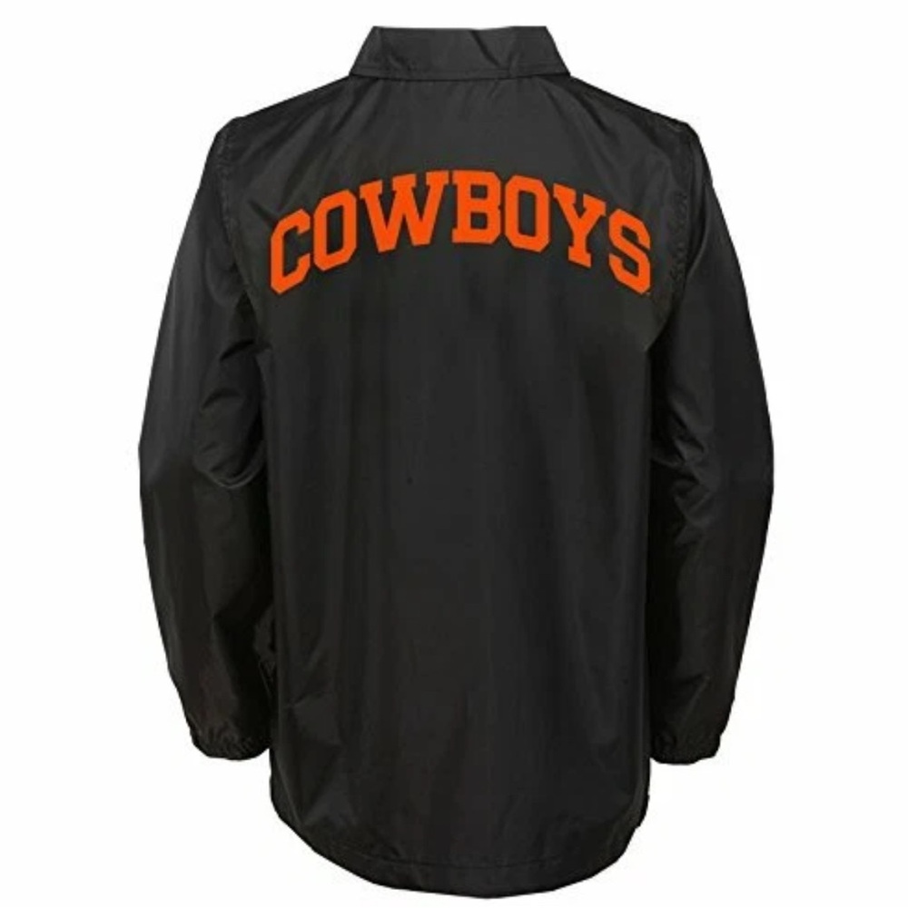 NWT [Gen2] Oklahoma State Cowboys NCAA Black Bravo “Coaches” Jacket Youth S (8) - Picture 2 of 8